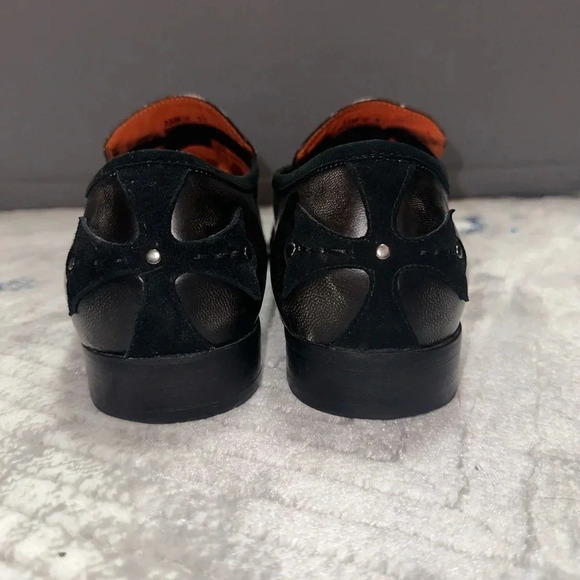 Robert Wayne "Armor" Brown Suede Cross design Leather Loafers. Mens Size 10 - Picture 7 of 16